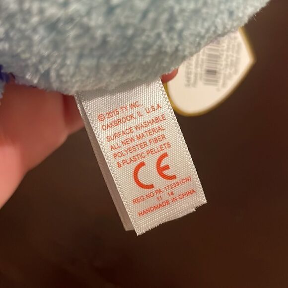 2015 Ty Beanie Boos Oscar the Blue & Purple Owl Excellent Condition NWT 6” tall - Picture 9 of 9